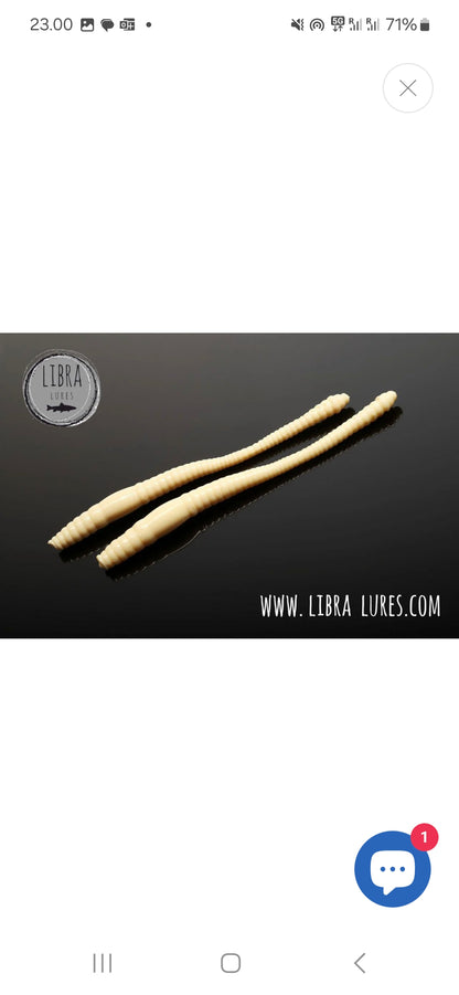 Libra Lures Dying Worm 70 mm Cheese