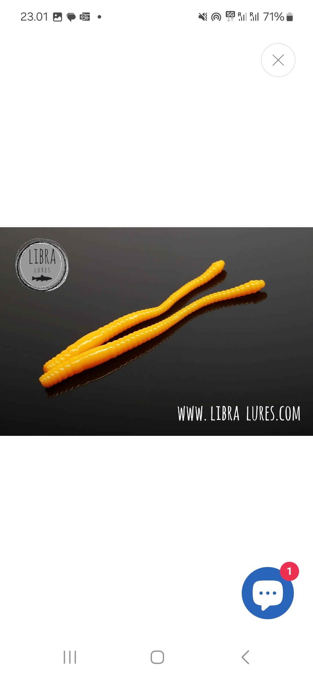 Libra Lures Dying Worm 70 mm Cheese