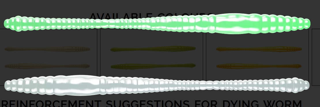 Libra Lures Dying Worm 70 mm Cheese