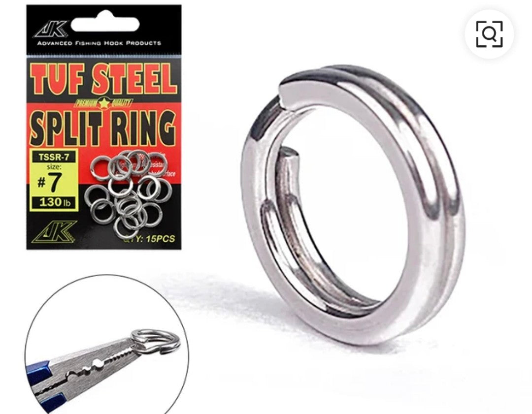 TUF STEEL Split Ring 30 stk