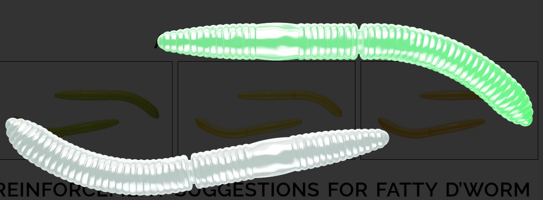 LIBRA LURES FATTY D WORM 65MM