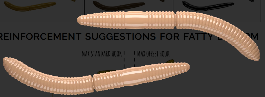 LIBRA LURES FATTY D WORM 65MM